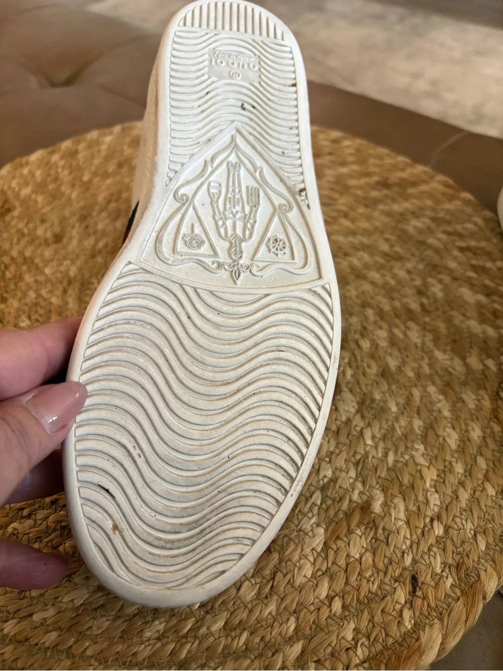 Gucci white leather